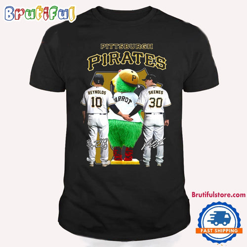 Pittsburgh Pirates Mascot Team Player Signature T Shirt