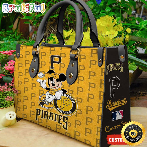 Pittsburgh Pirates Mickey Women Leather Hand Bag