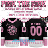 Port Huron Prowlers 2026 Pink The Rink Special Hockey Jersey