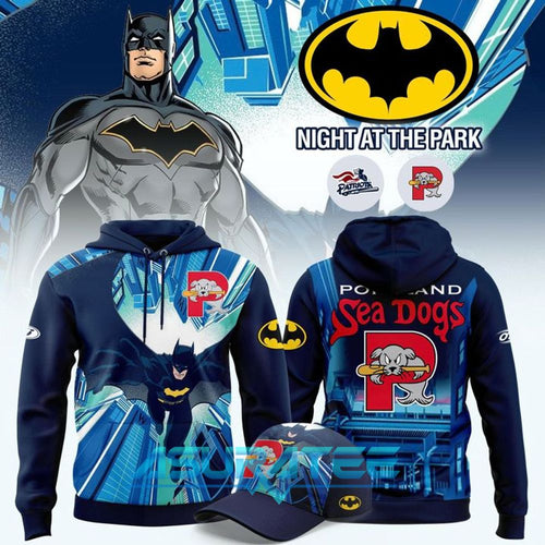 Portland Sea Dogs 2026 Batman Night Limited Edition Hoodie Set