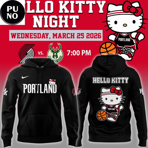 Portland Trail Blazers x Hello Kitty Night 2026 Hoodie T-Shirt