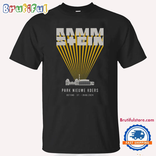 Rammstein Europe Stadium Tour Park Nieuwe Koers Ostend June 27-28 2024 Event T Shirt