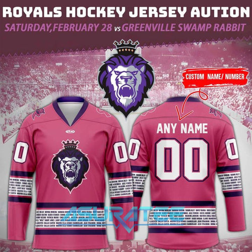 Reading Royals 2025 Pink in the Rink Hockey Jersey