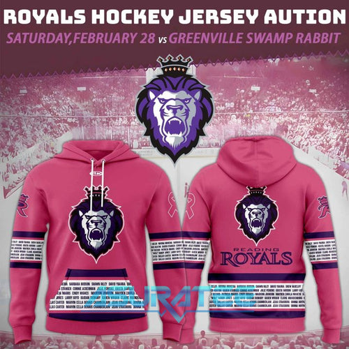 Reading Royals 2025 Pink in the Rink Hoodie