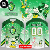 Reading Royals x Mickey Mouse Celebration St Patrick’s Day 2026 Personalized Hockey Jersey