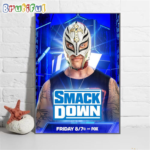 Rey Mysterio WWE Smack Down Wall Art Poster Canvas