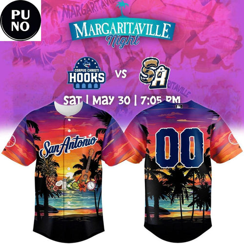 San Antonio Missions Margaritaville Night 2026 Personalized Baseball Jersey