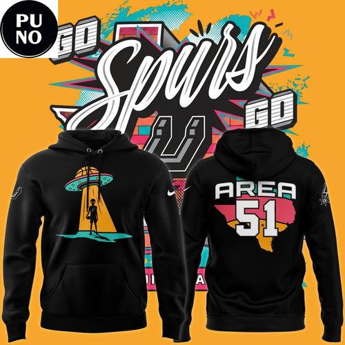 San Antonio Spurs 2026 Fiesta Alien Landing Hoodie T-Shirt