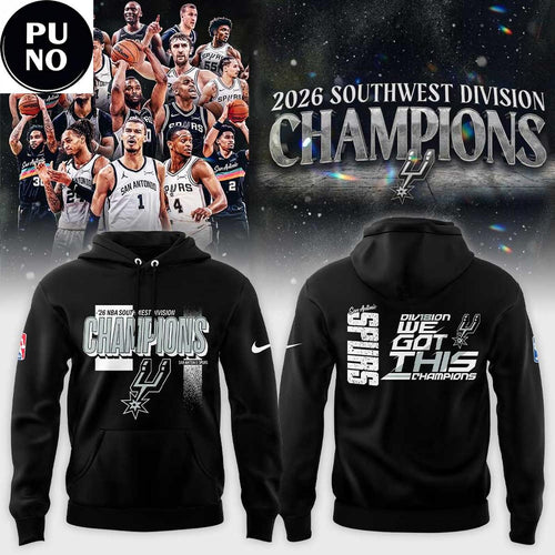 San Antonio Spurs New Era 2026 Southwest Division Champions Hoodie T-Shirt