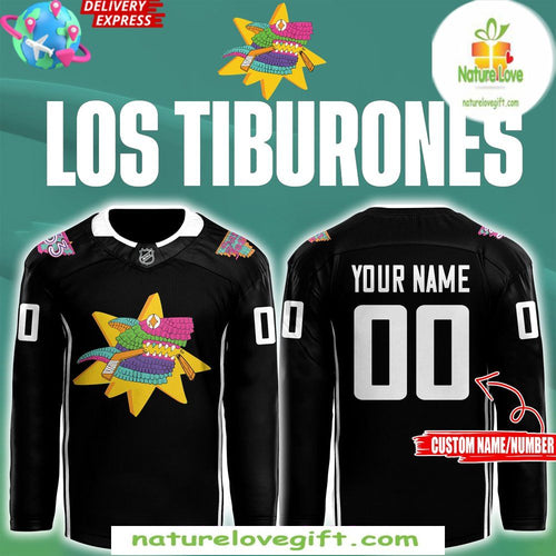 San Jose Sharks Los Tiburones 2026 Black Hockey Jersey