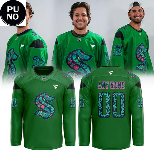 Seattle Kraken Green Night 2026 Personalized Hockey Jersey
