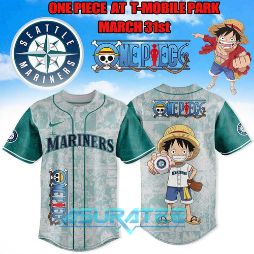 Seattle Mariners x One Piece At T-Mobile Park 2026 Baseball Jersey