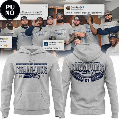 Seattle Seahawks NFC Champions Locker Room Trophy Hoodie Shirt