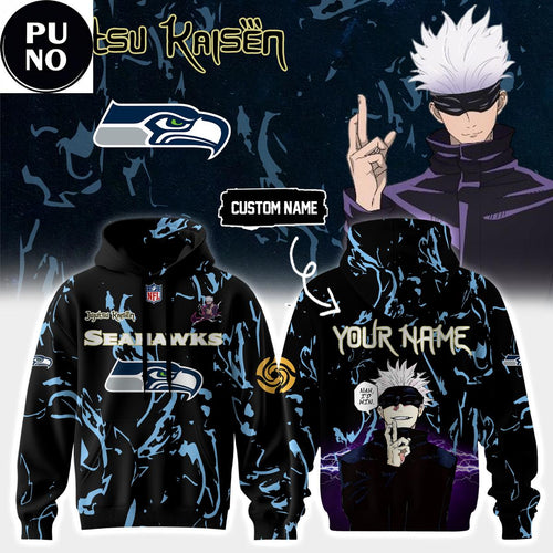 Seattle Seahawks x Jujutsu Kaisen 2026 Personalized Hoodie