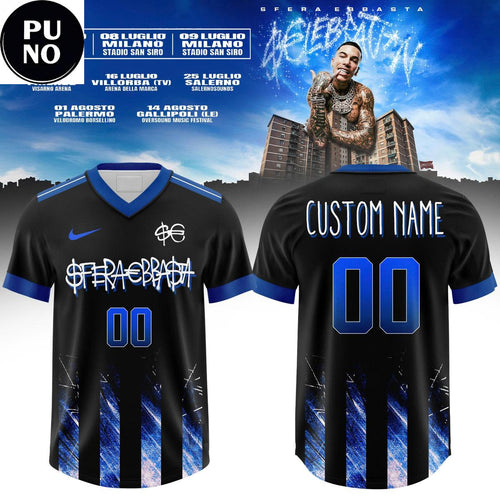 Sfera Ebbasta Celebration Tour 2026 Personalized Football Jersey