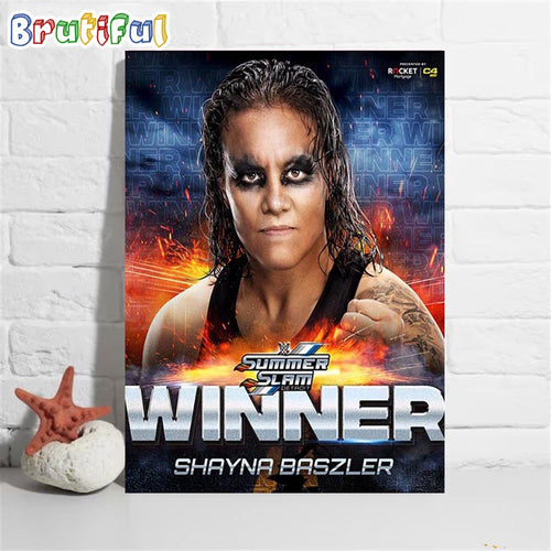 Shayna Baszler Is The Winner Of The MMA Rules Match At WWE SummerSlam Wall Art Poster Canvas