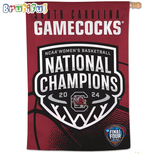 South Carolina Gamecocks 2024 NCAA Women’s Basketball National Champions Flag