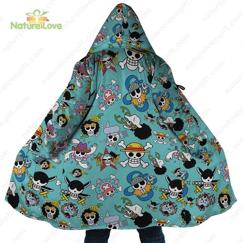 Straw Hats Jolly Roger One Piece Shirt Anime Hooded Cloak Coat