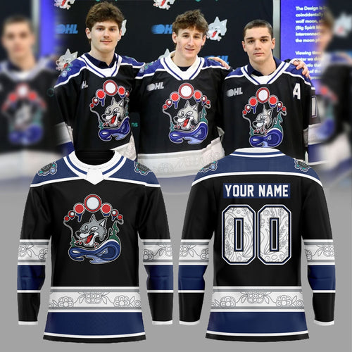Sudbury Wolves Our 2025/26 Indigenous Hockey Jersey Custom Name, Number
