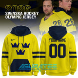 Sweden Olympic 2026 National Ice Hockey Team Hoodie Set