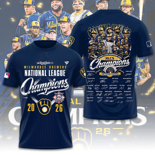 Milwaukee Brewers 2026 National League Champions 3D Apparel – TMTHU10120