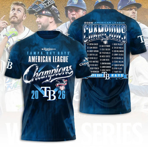 Tampa Bay Rays 2026 American League Champions 3D Apparel – TANTN26315