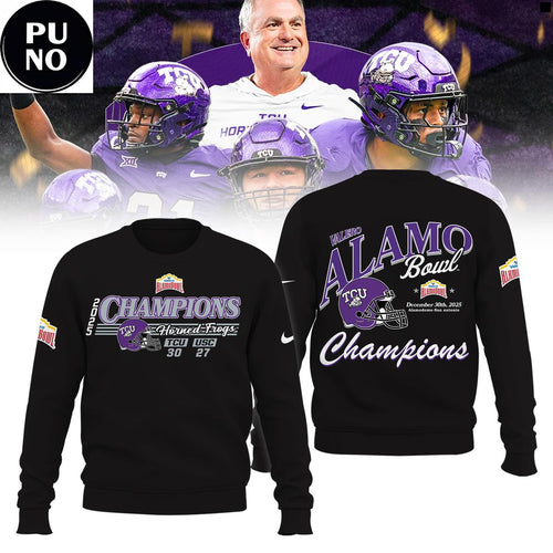 TCU Horned Frogs Football 2025 Valero Alamo Bowl Champions Hoodie Shirt