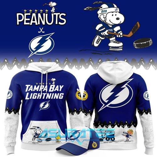Tampa Bay Lightning ”Peanuts Night” 2026 Snoopy Special Hoodie, Cap