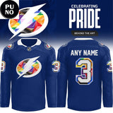 Tampa Bay Lightning x Pride Night 2026 Behind The Art Personalized Hockey Jersey