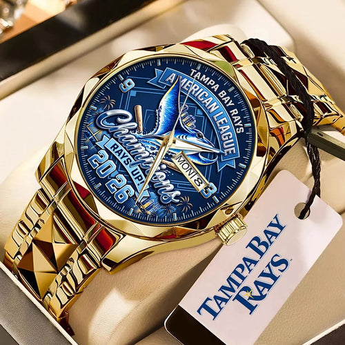 Tampa Bay Rays 2026 American League Champions Alloy Luxury Quartz Watch – TMTHU10199