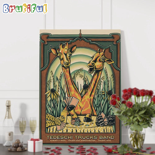 Tedeschi Trucks Band August 7 2024 Toledo Zoo Amphitheater Toledo OH Wall Art Poster Canvas