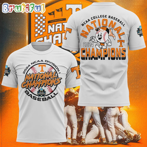 Tennessee Volunteers 2024 NCAA Men’s Baseball College World Series Champions Division I T-Shirt