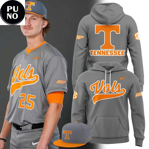 Tennessee Volunteers Baseball 2026 Smokey Grey Hoodie T-Shirt