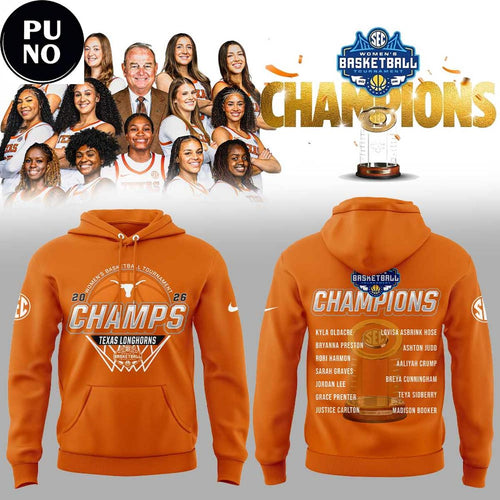 Texas Longhorns SEC Women’s Basketball Tournament Champions 2026 Hoodie T-Shirt