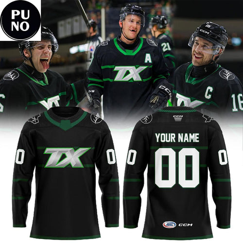 Texas Stars 2026 Dark Mode TX Personalized Hockey Jersey