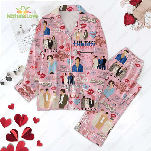 The 1975 Band Valentine Pink Pajamas Set for 1975’Lover