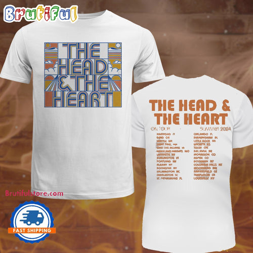 The Head And The Heart 2024 Natural Tour Vintage T Shirt