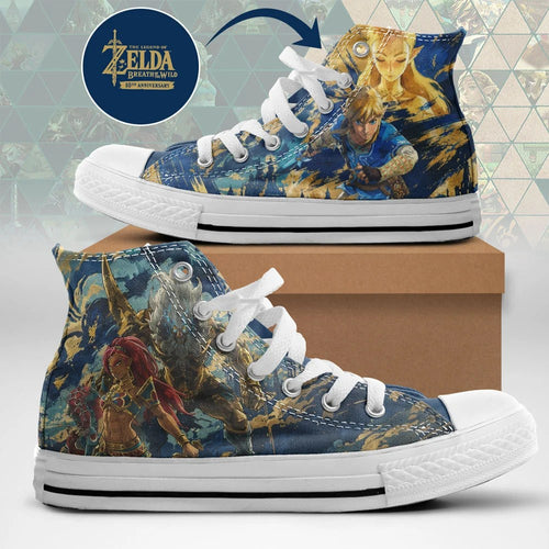 The Legend of Zelda: Breath of the Wild 10th Anniversary High Top Canvas Shoes – TMTHU10221