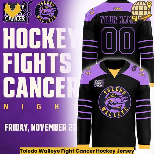 Toledo Walleye Fight Cancer Hockey Jersey