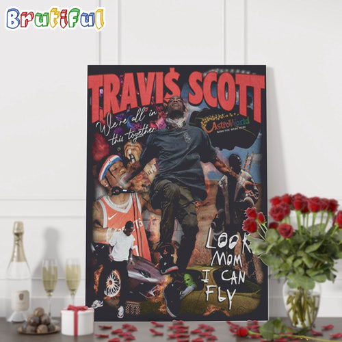 Travis Scott Look Mom I Can Fly Wall Art Poster Canvas