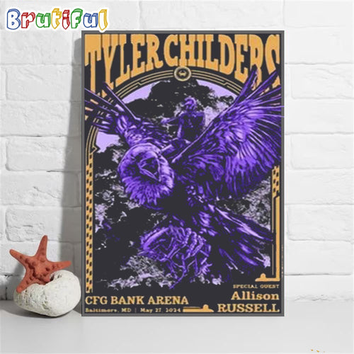 Tyler Childers May 27th Baltimore Md Tour 2024 Wall Art Poster Canvas