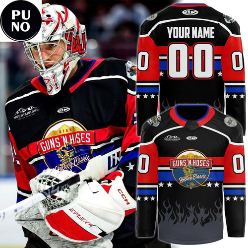 Utah Grizzlies 2026 Guns & Hoses Hockey Classic Personalized Hockey Jersey