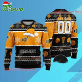 Personalized Utah Jazz Snowy Hoops Ugly Christmas Sweater