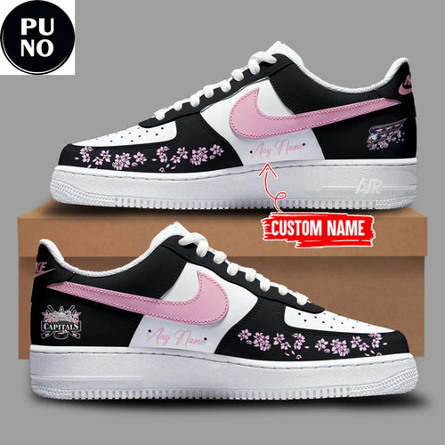 Washington Capitals Cherry Bloom 2026 Custom Name Air Force 1 Shoes