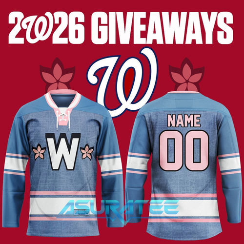 Washington Nationals 2026 Cherry Blossom Special Hockey Jersey