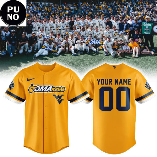 West Virginia Mountaineers 2026 College World Series Personalized Baseball Jersey