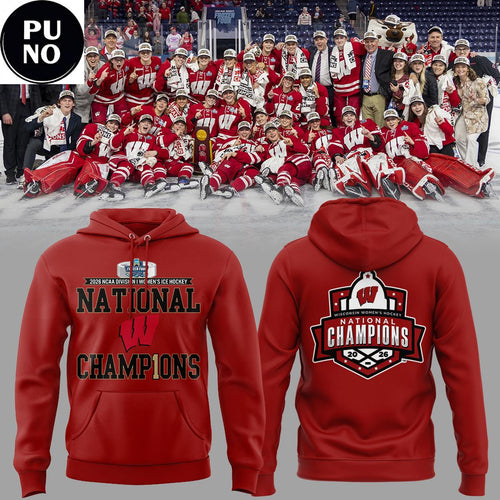 Wisconsin Badgers 2026 NCAA Frozen Four Women’s Ice Hockey National Champions Hoodie T-Shirt
