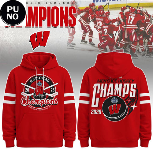 Wisconsin Badgers NCAA National Champions 2026 Hoodie T-Shirt