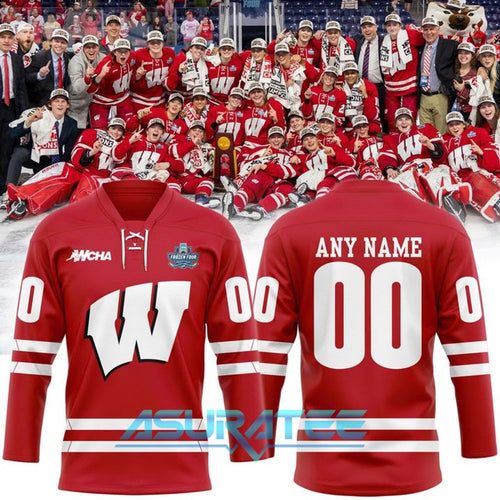 Wisconsin Badgers Women’s Ice Hockey 2026 NCAA National Champions Hockey Jersey