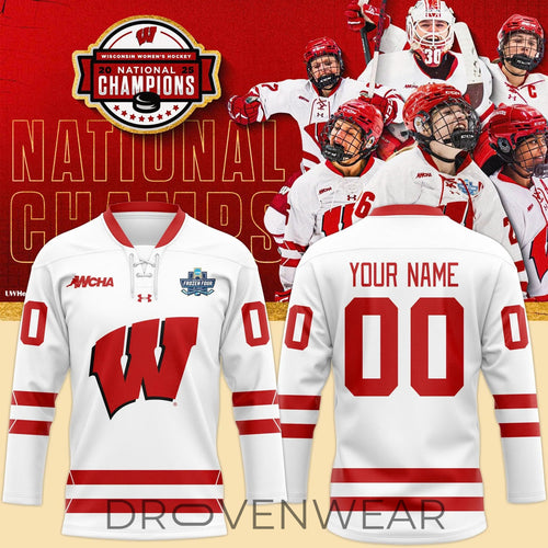 Wisconsin Women’s Hockey National Champions Hockey Jersey